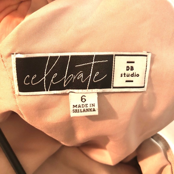 David’s Bridal High Neck Biscotti Bridesmaid Dress - Picture 5 of 7